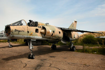 Mirage F-1 after being stripped of useful spares
